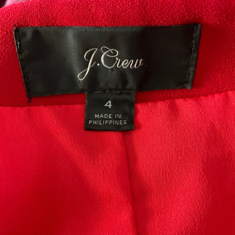 J. Crew Crepe Wrap Dress in Festive Red Size 4 - Picture 8 of 9